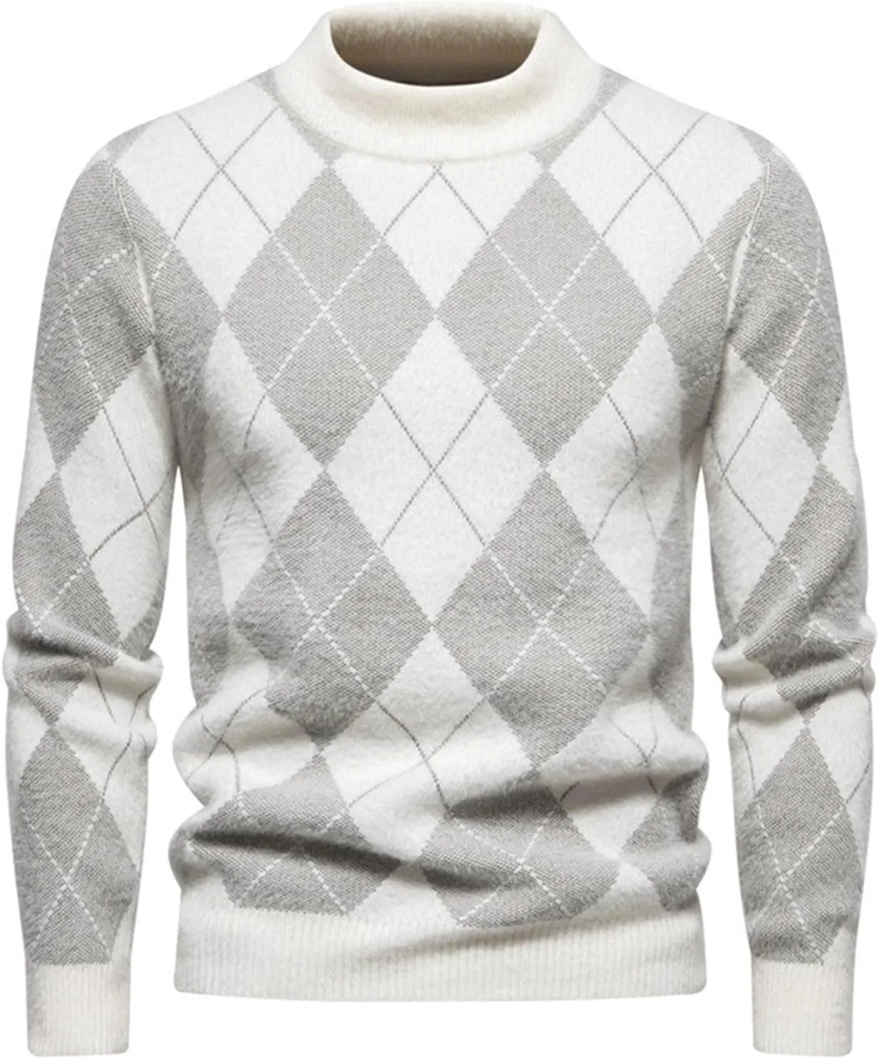 

Мужской свитер с V-образным вырезом и узором "аргайл"