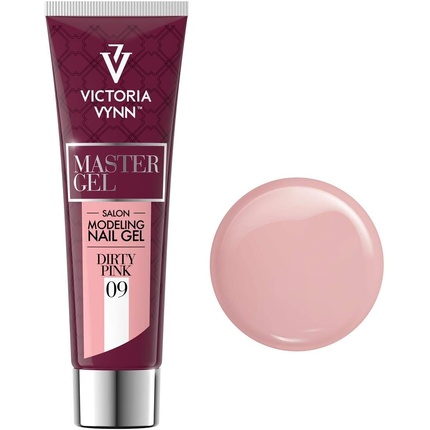 

Master Gel UV LED Моделирующий гель акриловый конструктор 09 грязно-розовый 60 г Victoria Vynn