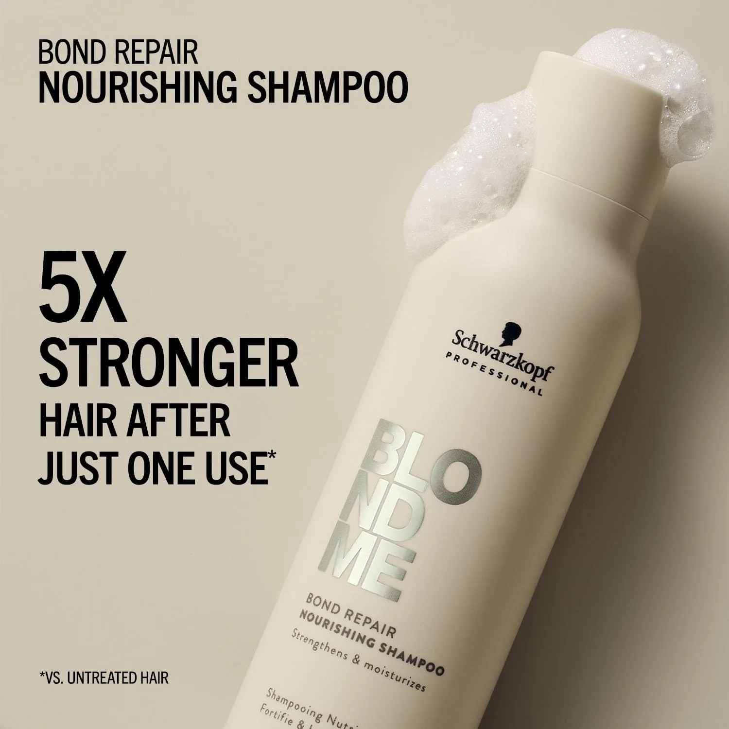 Питательный шампунь BlondMe Bond Repair для светлых волос | Увлажняет и смягчает | Укрепляет, восстанавливает и предотвращает ломкость | Подходит для светлых, осветленных и седых волос 1000 мл (.), grey — фото 4