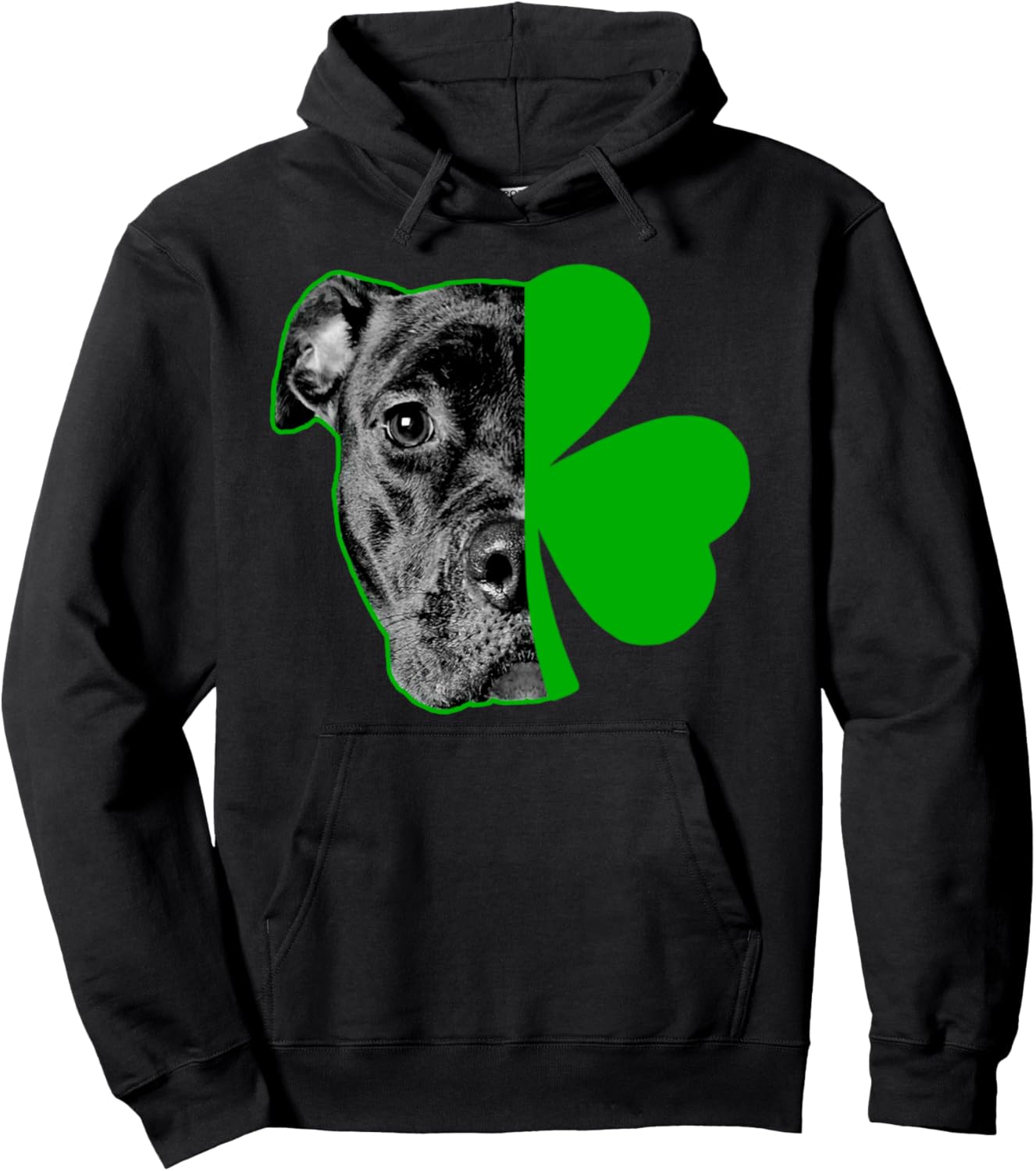 

Худи Pitbull Love and Lucky Irish Shamrock ко Дню Святого Патрика Pit Bull Lover/St. Patrick'S Day, черный