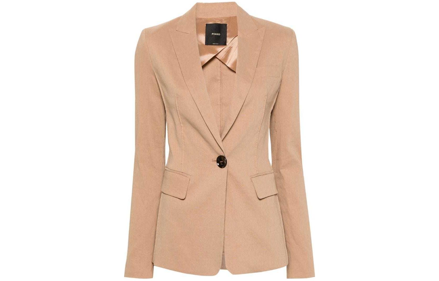 

PINKO Однобортный приталенный блейзер, Light Brown