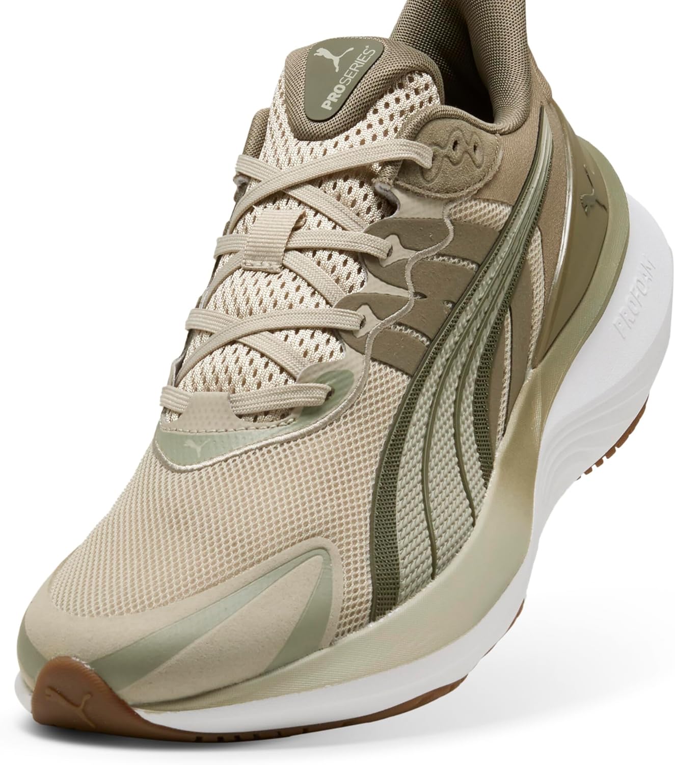 Мужские беговые кроссовки Puma Pulse Pro, Desert Dust-velvet Moss — фото 2