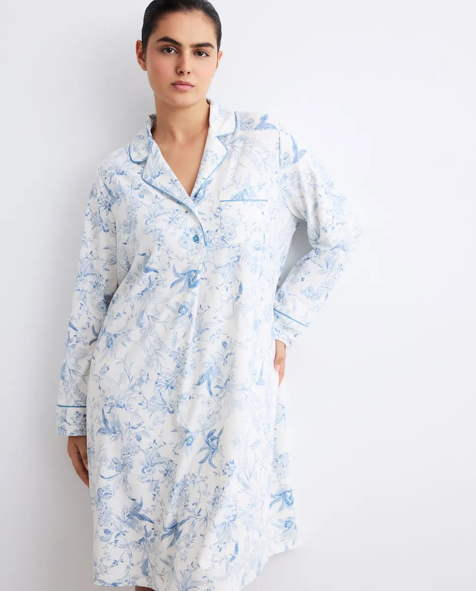 

Ночная рубашка с принтом Couchel, синий