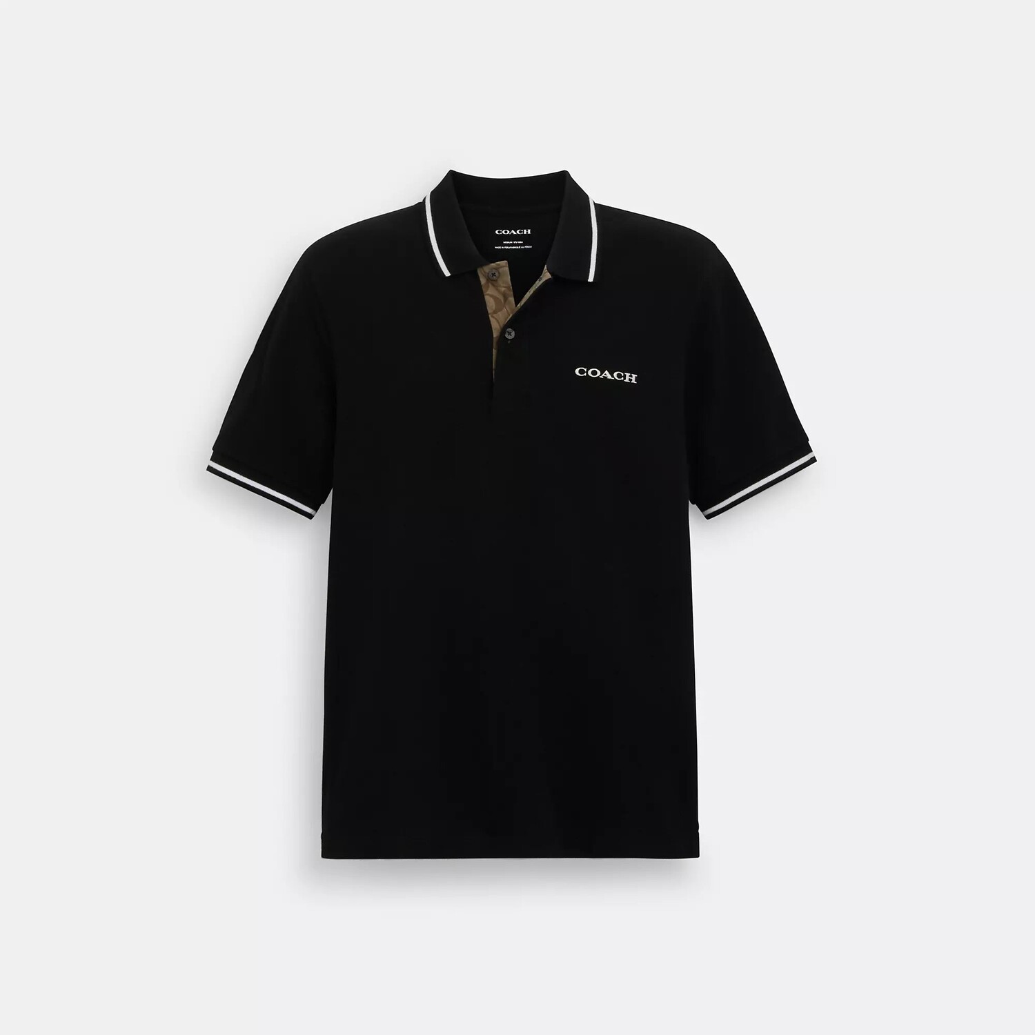 

Фирменная футболка-поло Coach Outlet, черный