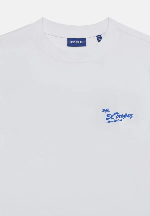 Футболка с принтом osjmilo sketch life coast Only & Sons Junior, Bright White — фото 4