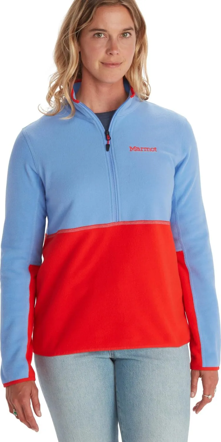 

Женский пуловер с полузастежкой Rocklin Marmot, Getaway Blue/Victory Red