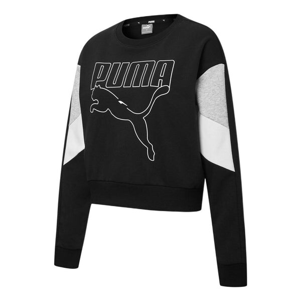 

Свитер rebel crew neck sweater 'black' Puma, черный