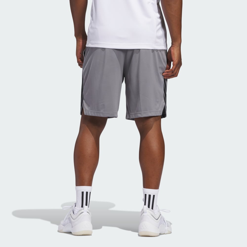 Спортивные шорты Adidas Legends 3-Stripes Basketball Shorts, цвет Grey Three/Black — фото 2