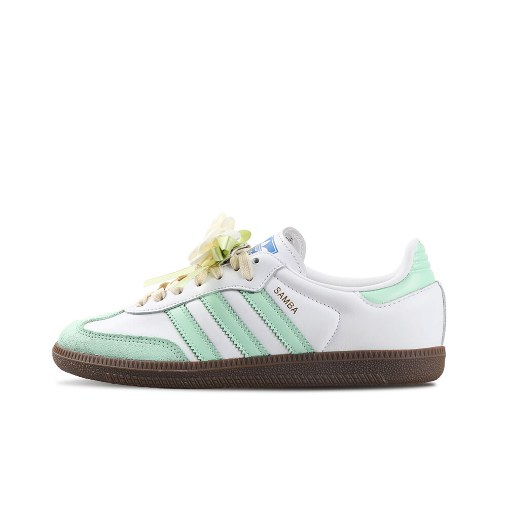 

Кроссовки adidas originals SAMBA OG Skateboarding Shoes Women's Low-top White/green, светло-зеленый