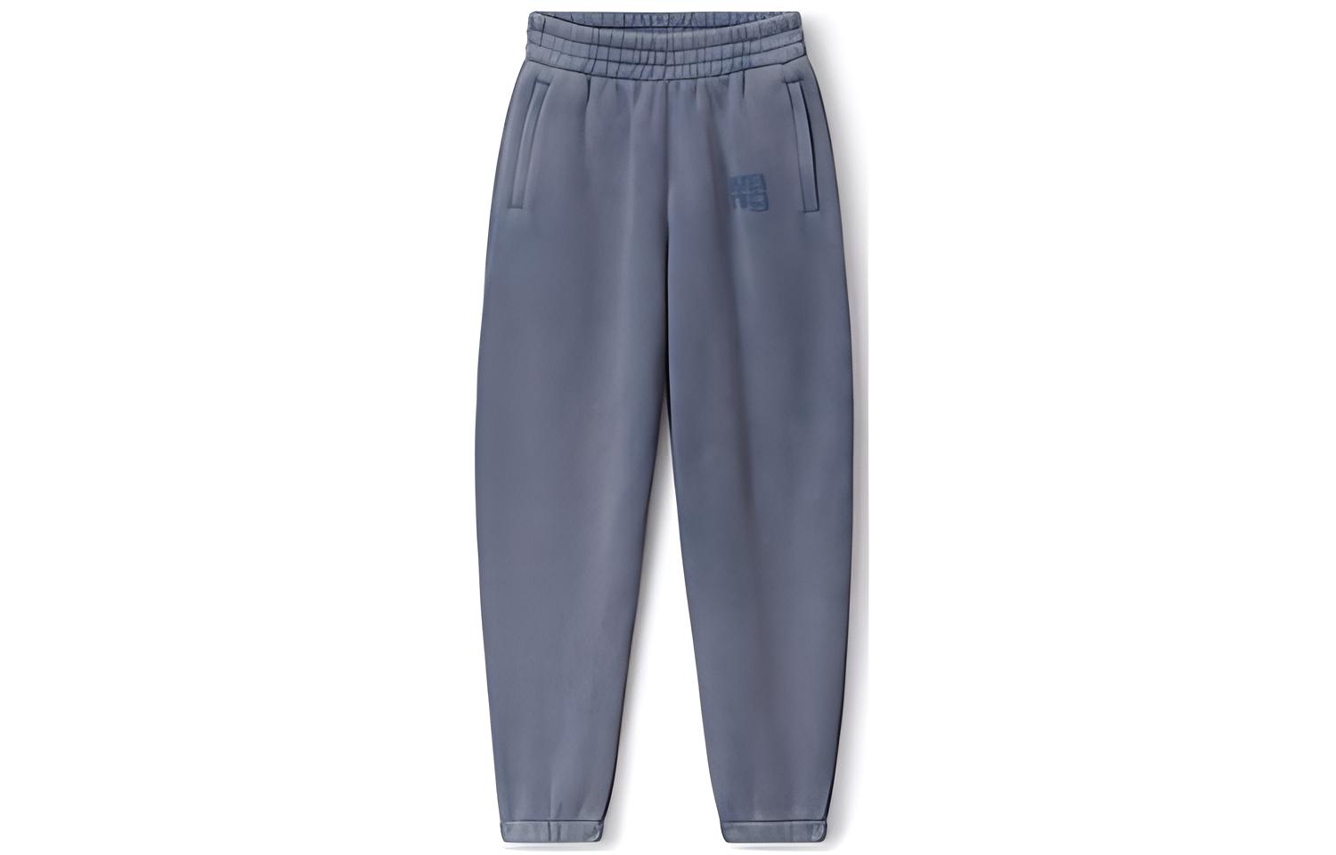 

SS24 Вязаные спортивные брюки женские серо-голубые Alexander Wang