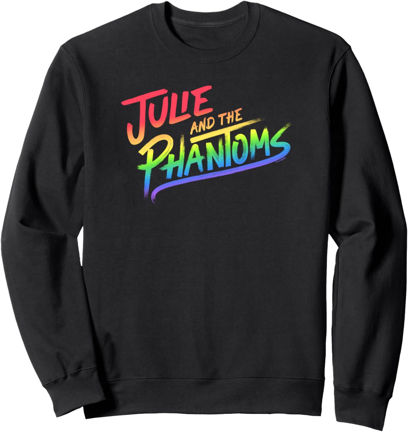 

Толстовка с радужным текстовым логотипом Джули и Призраки Julie And The Phantoms, черный