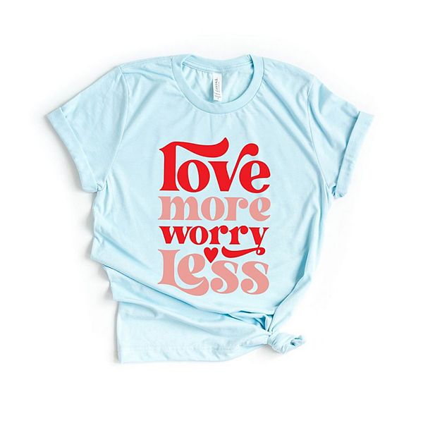 

Футболка с принтом Love more worry less Simply Sage Market, Ice Blue, Зеленый, Футболка с принтом Love more worry less Simply Sage Market, Ice Blue