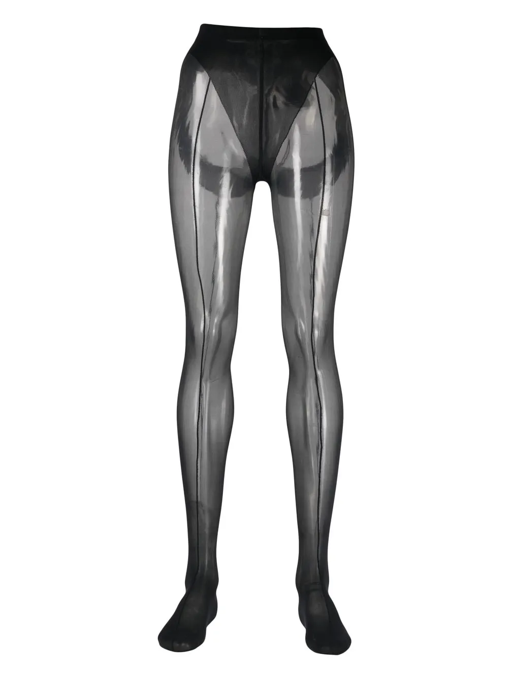 

Колготки со вставками из коллаборации с Wolford Mugler, черный