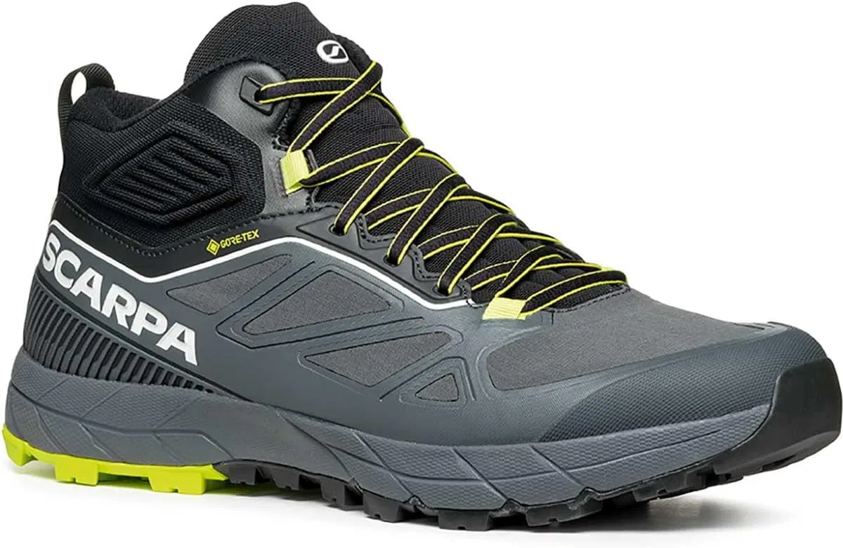 Походные ботинки Scarpa Unisex Rapid Mid GTX Arsm Agility, Anthracite Acid Lime — фото 2