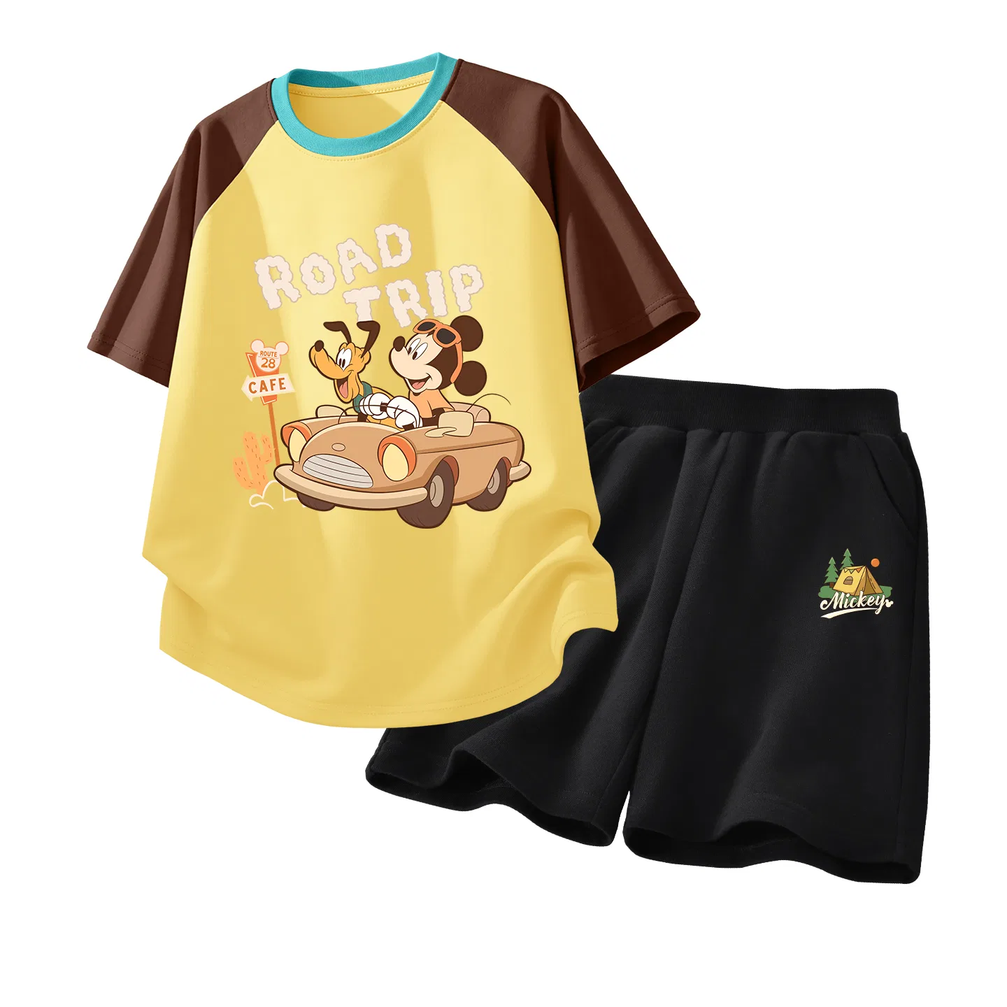 Детский спортивный костюм Disney Casual Sportswear 2 Piece Set, зеленый/розовый/серый — фото 4