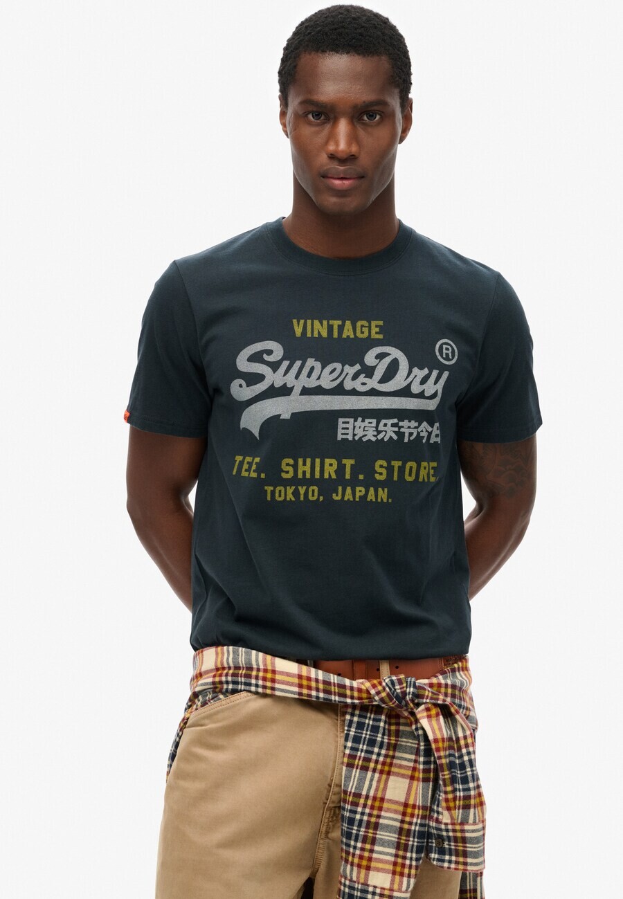 Классическая футболка Superdry Shirt, морской синий — фото 2
