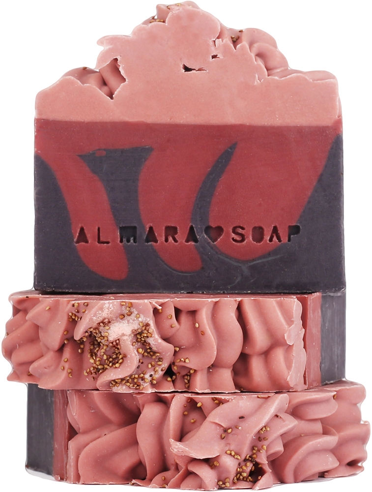 

Дизайнерское мыло ручной работы с вишневой нугой Almara Soap, 100 гр