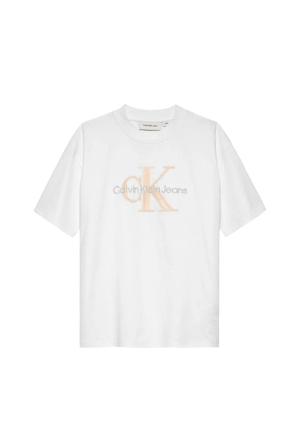 

Футболка с принтом EMBOSSED CHECK MONO Calvin Klein Jeans, белый