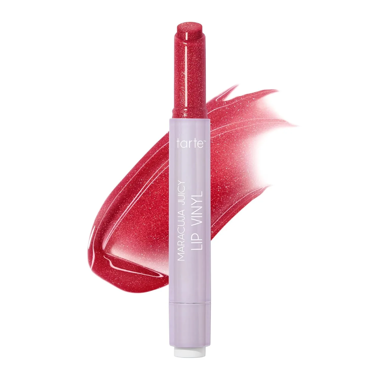 Tarte Maracuja Juicy Lip Vinyl Gloss - увлажняющий и объемный блеск-бальзам для губ с гиалуроновой кислотой и витамином E, shimmering cranberry