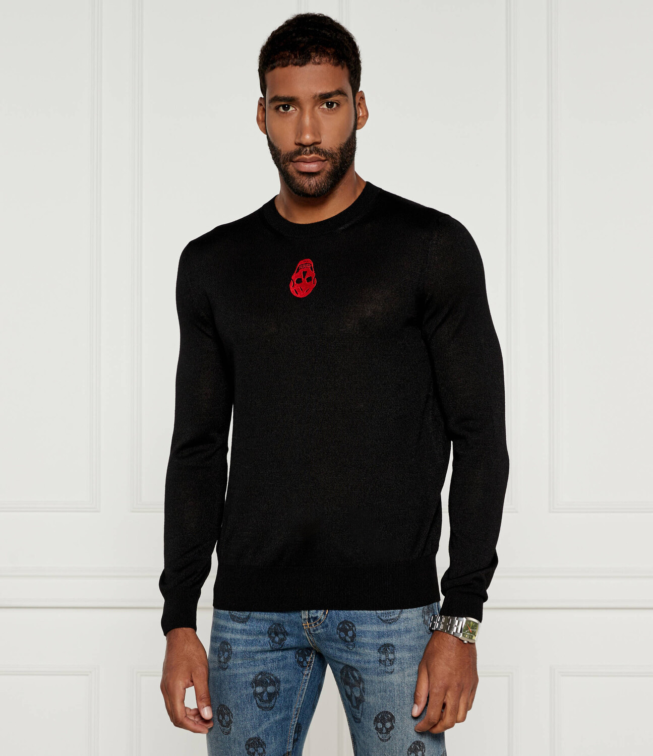 

Свитер из шерсти Alexander McQueen JUMPER Regular Fit, черный