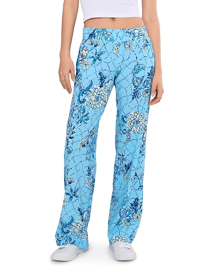 

Женские брюки Lilly Pulitzer Bal Harbour Stretch Palazzo, Bellevue Blue Breakers Beach Engineered Pant