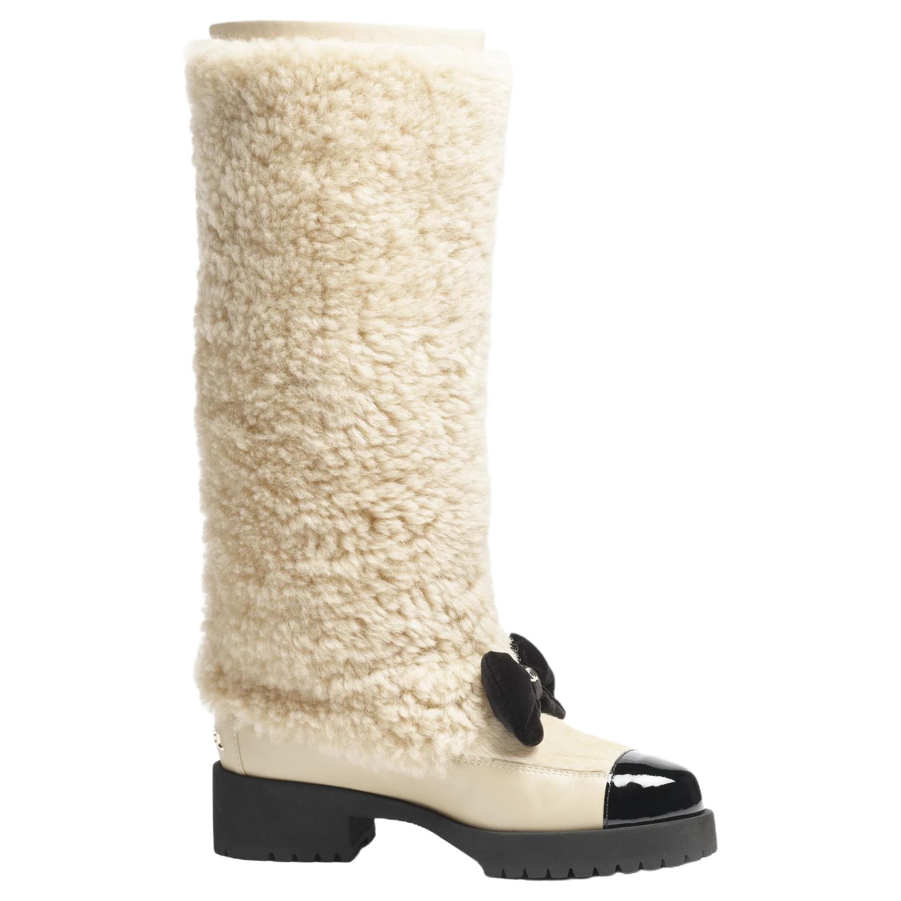 Колготки COCO NEIGE серии 25N высокие до колена женские beige CHANEL, Original Shoe Box Included — фото 3