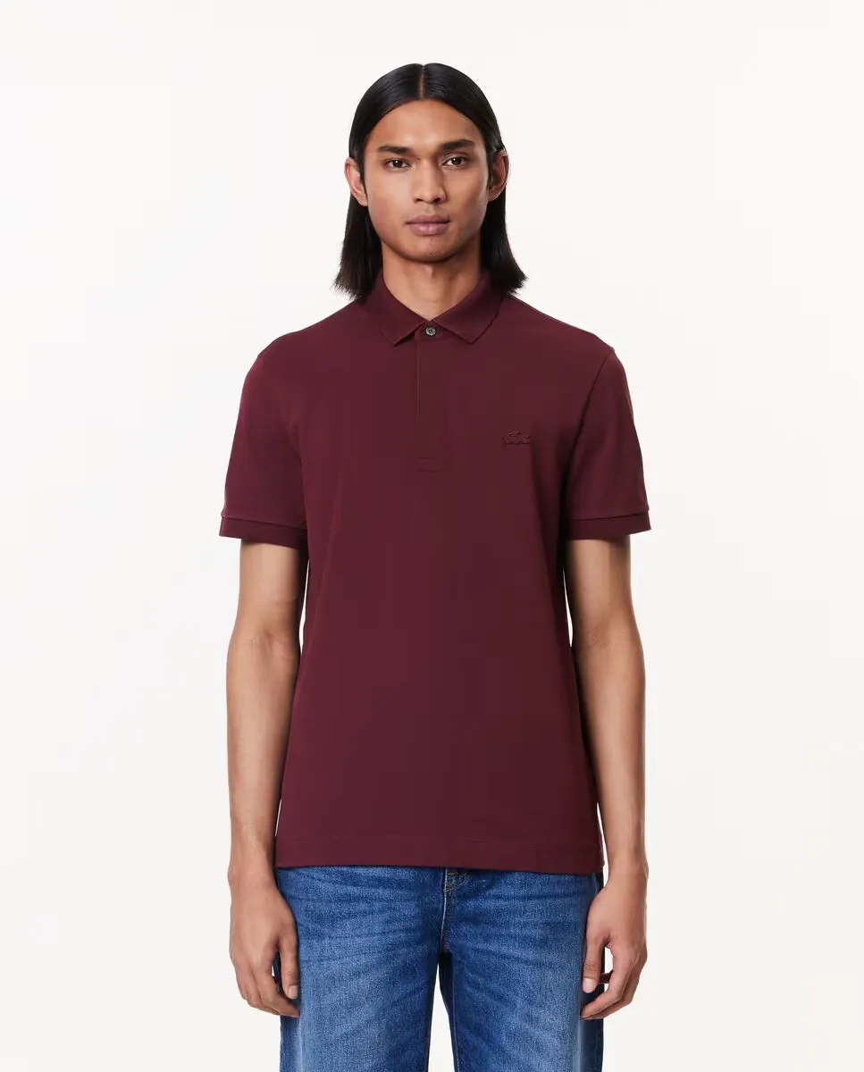 

Мужская поло Smart Paris из эластичного пике с коротким рукавом Lacoste, бордовый