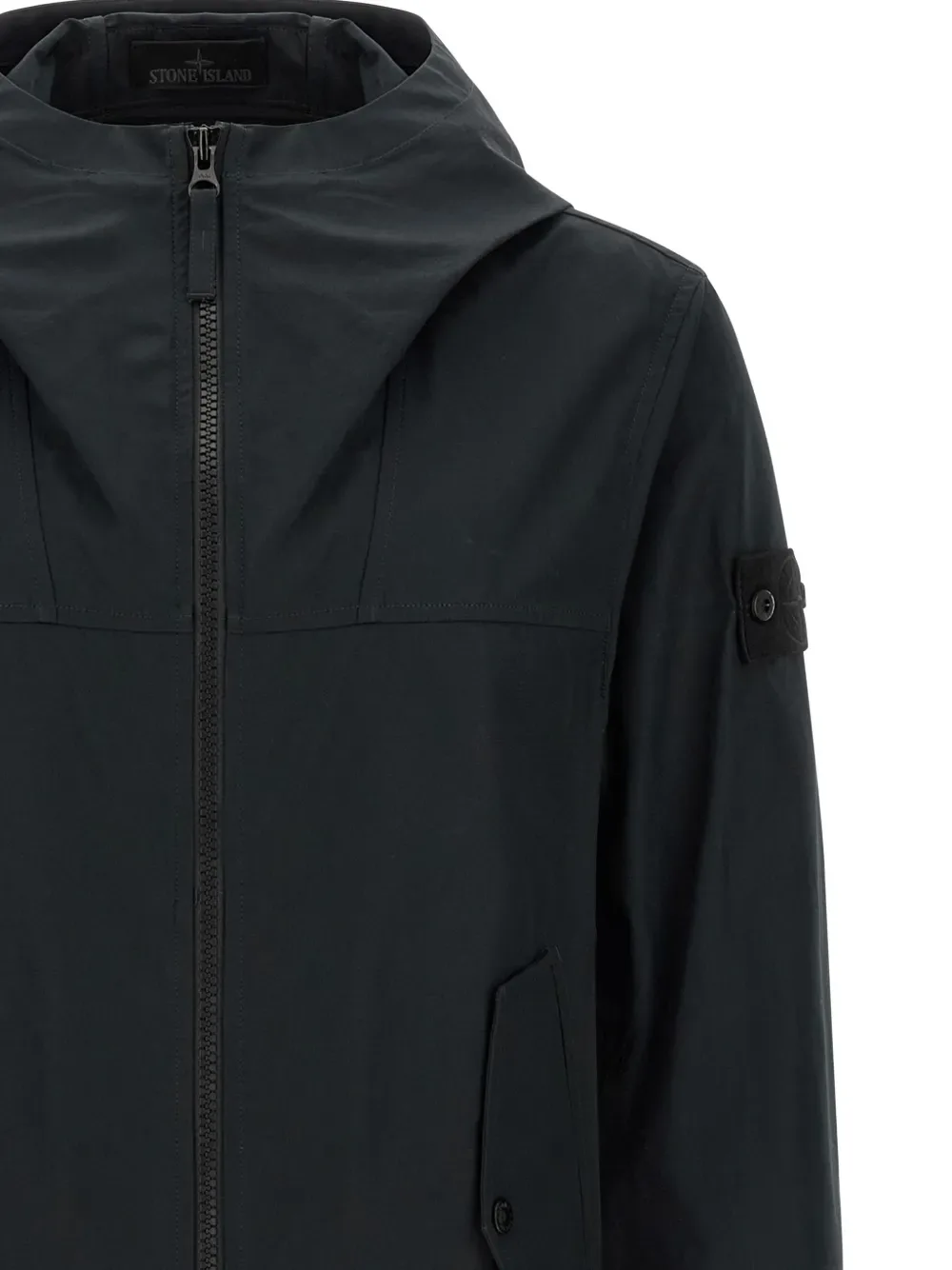 Пуховик S.I. Marina куртка Ghost на молнии с капюшоном Stone Island, черный — фото 3