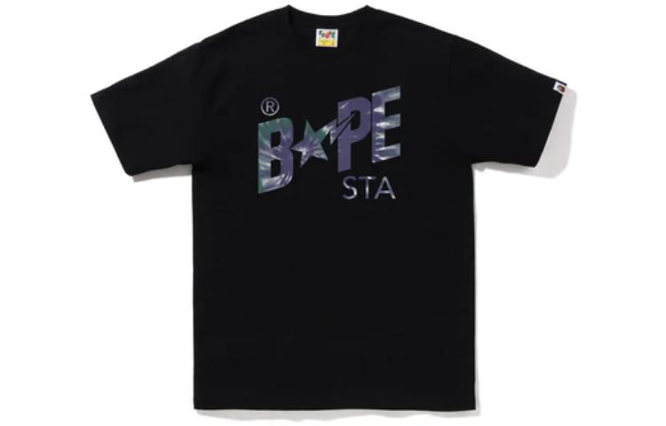Bape Tie Dye Bape Sta Logo футболка A BATHING APE, желтый letter — фото 4
