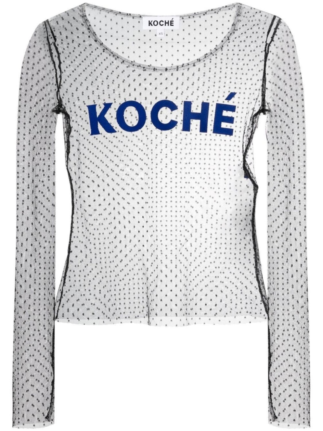 

Топ с логотипом Koché, черный
