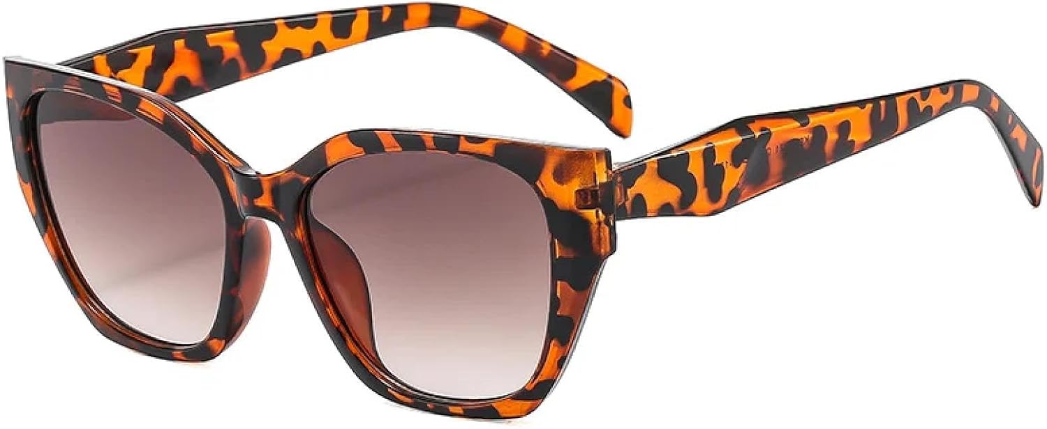 

Солнцезащитные очки с защитой от УФ-излучения UV400 | Градиентный панк | Для женщин и мужчин | Для занятий спортом на открытом воздухе и вождения DSVIGF, Leopard-lightbrown