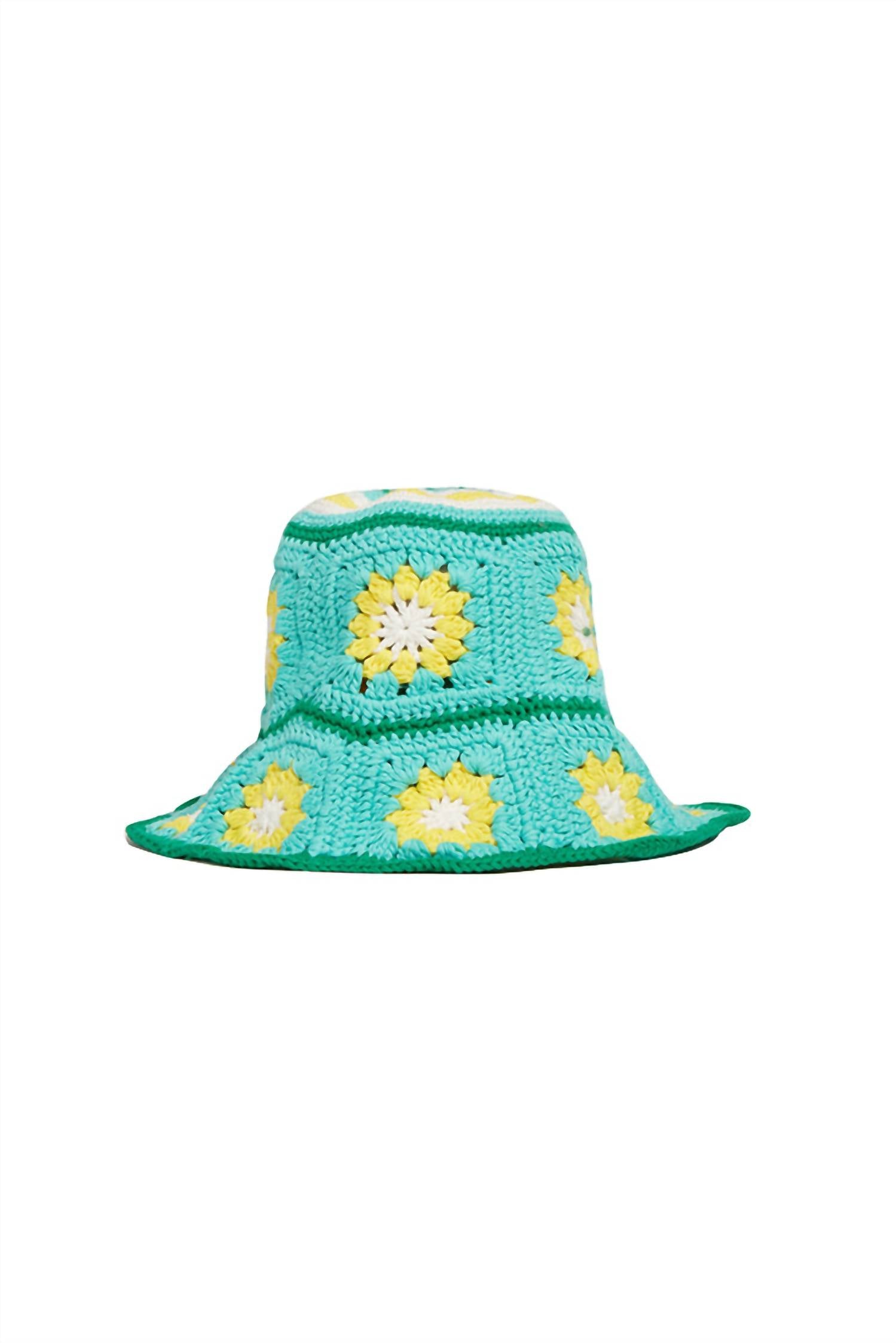

Женская шапка Tulum Flower Crochet Hat Green Multi jocelyn