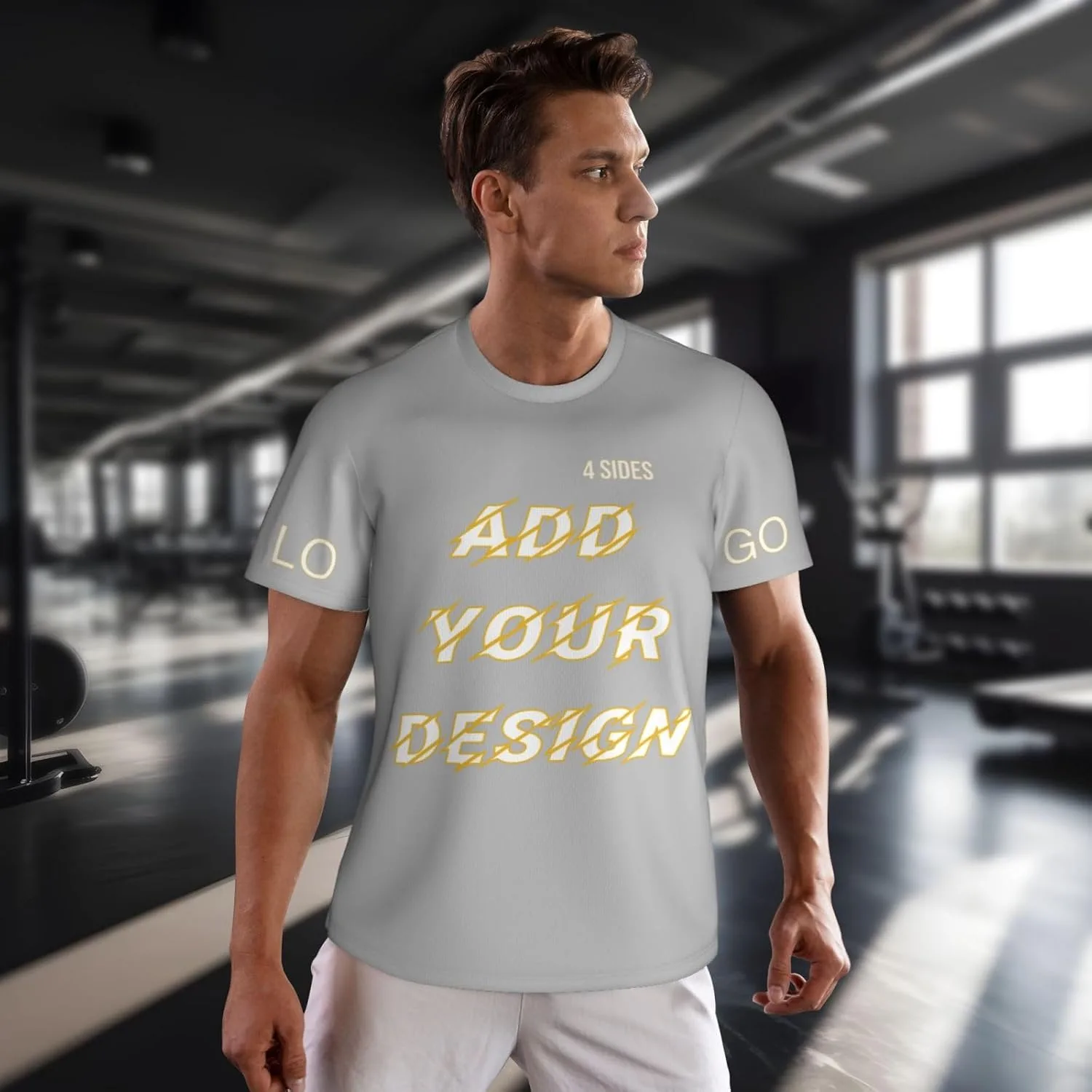 Футболка мужская Custom T Shirts с принтом на 4 сторонах — фото 2
