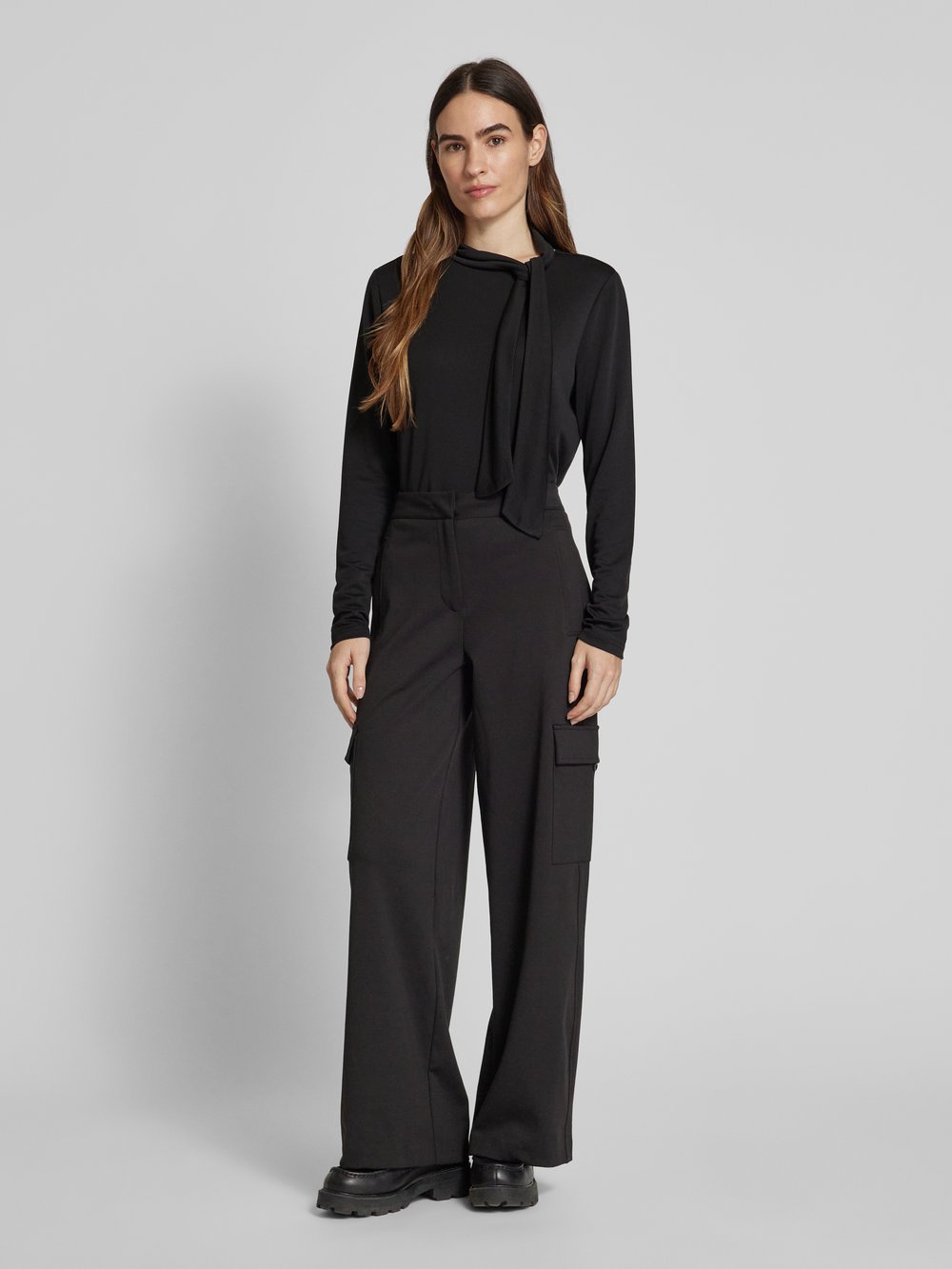 

Рубашка прямого кроя с длинными рукавами и модалом s.Oliver RED LABEL, черный