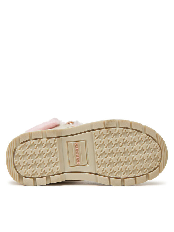 Женские ботинки Skechers Street Glitz с мехом и шнуровкой, экрю — фото 4