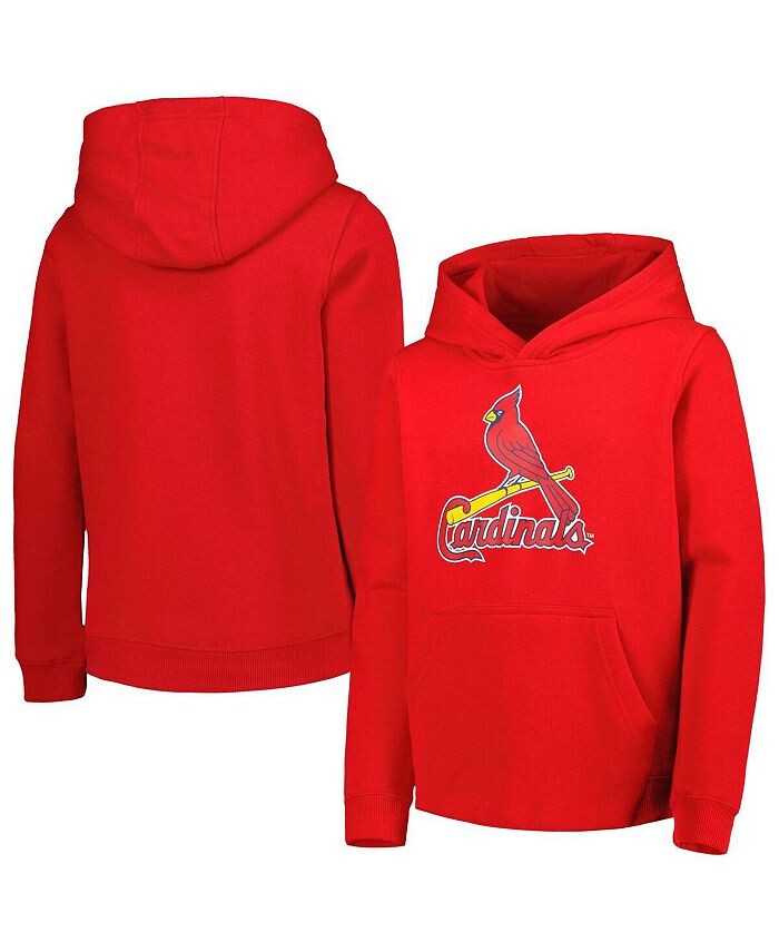 

Красный пуловер с капюшоном и логотипом команды Big Boys and Girls St. Louis Cardinals Team Outerstuff, красный