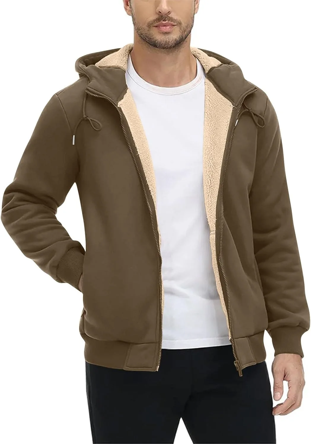 

Зимняя толстовка с капюшоном для мужчин, Heavyweight Fleece, Full Zip, Sherpa