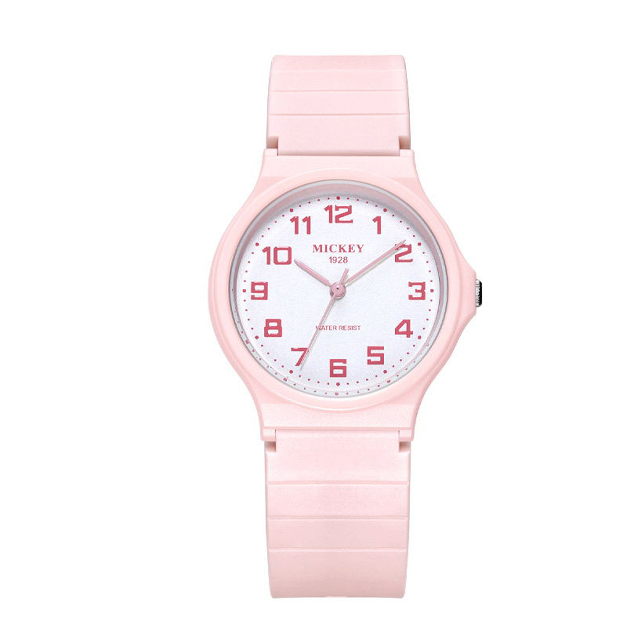 

Disney Часы Quartz Movement Rubber Strap Women's Watch White Dial, Cherry Blossom Pink
