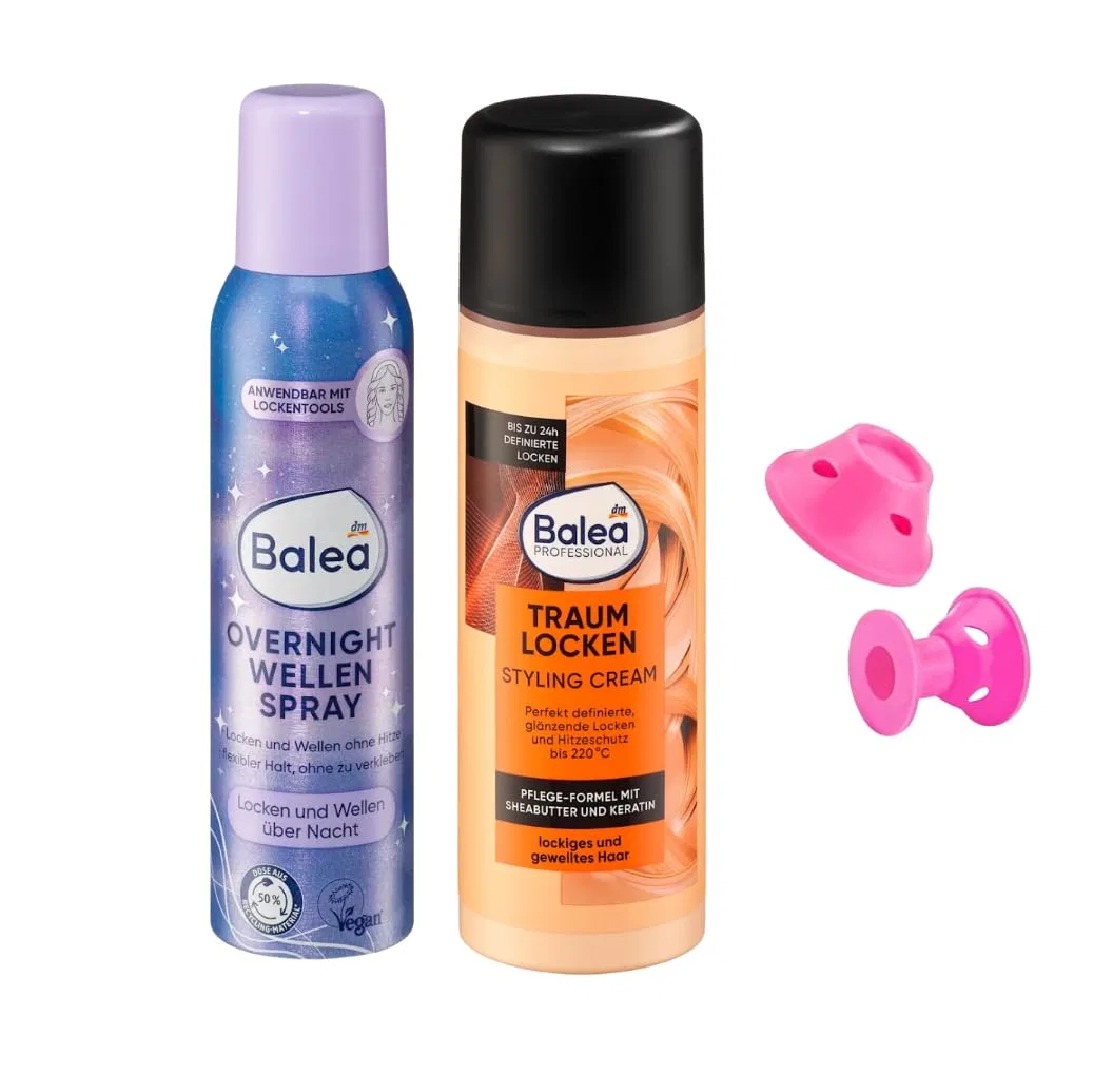 Набор для ухода за кудрями «Curl Care» из 3 предметов от Silicone Hair Roller Balea Professional