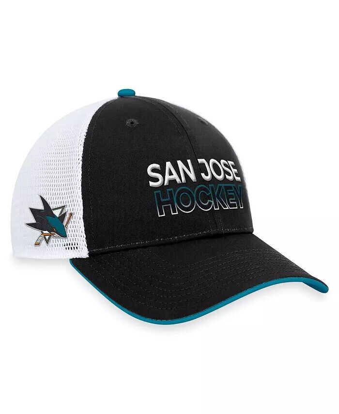 

Мужская черная регулируемая кепка San Jose Sharks Authentic Pro Rink Trucker Fanatics, черный