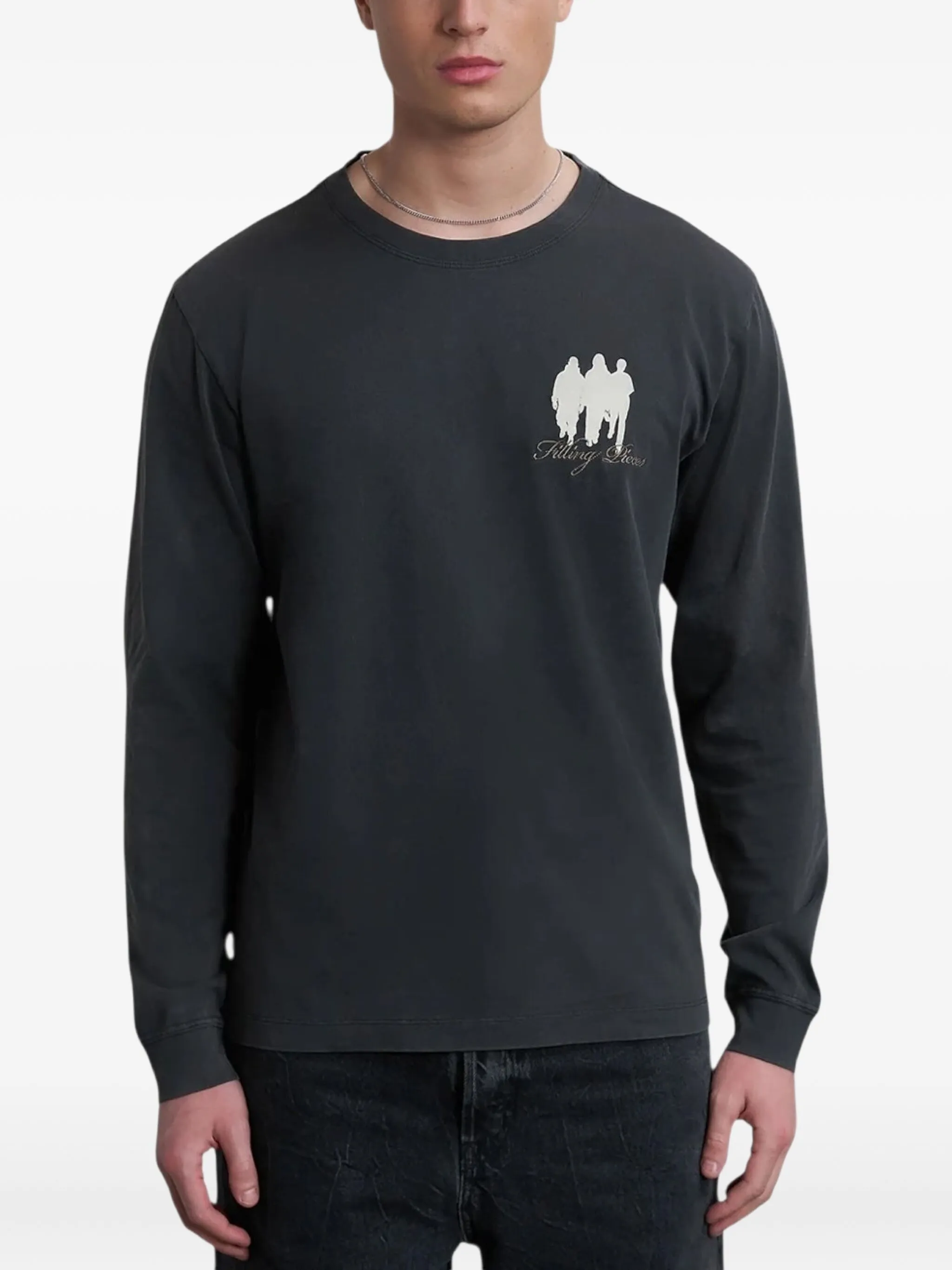 

Футболка с длинными рукавами и принтом Filling Pieces, черный
