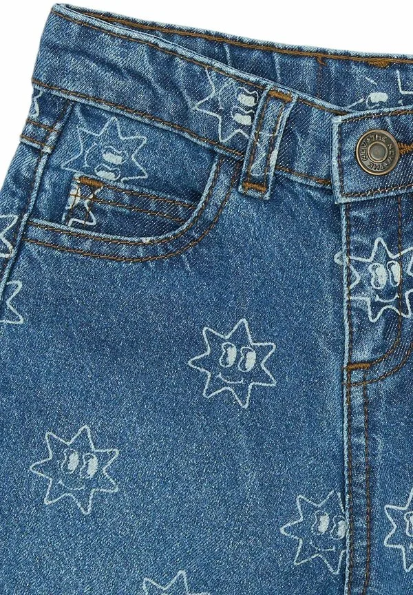 Джинсы рипли с широкими прямыми штанинами The New Siblings, Medium Blue Denim Aop — фото 4