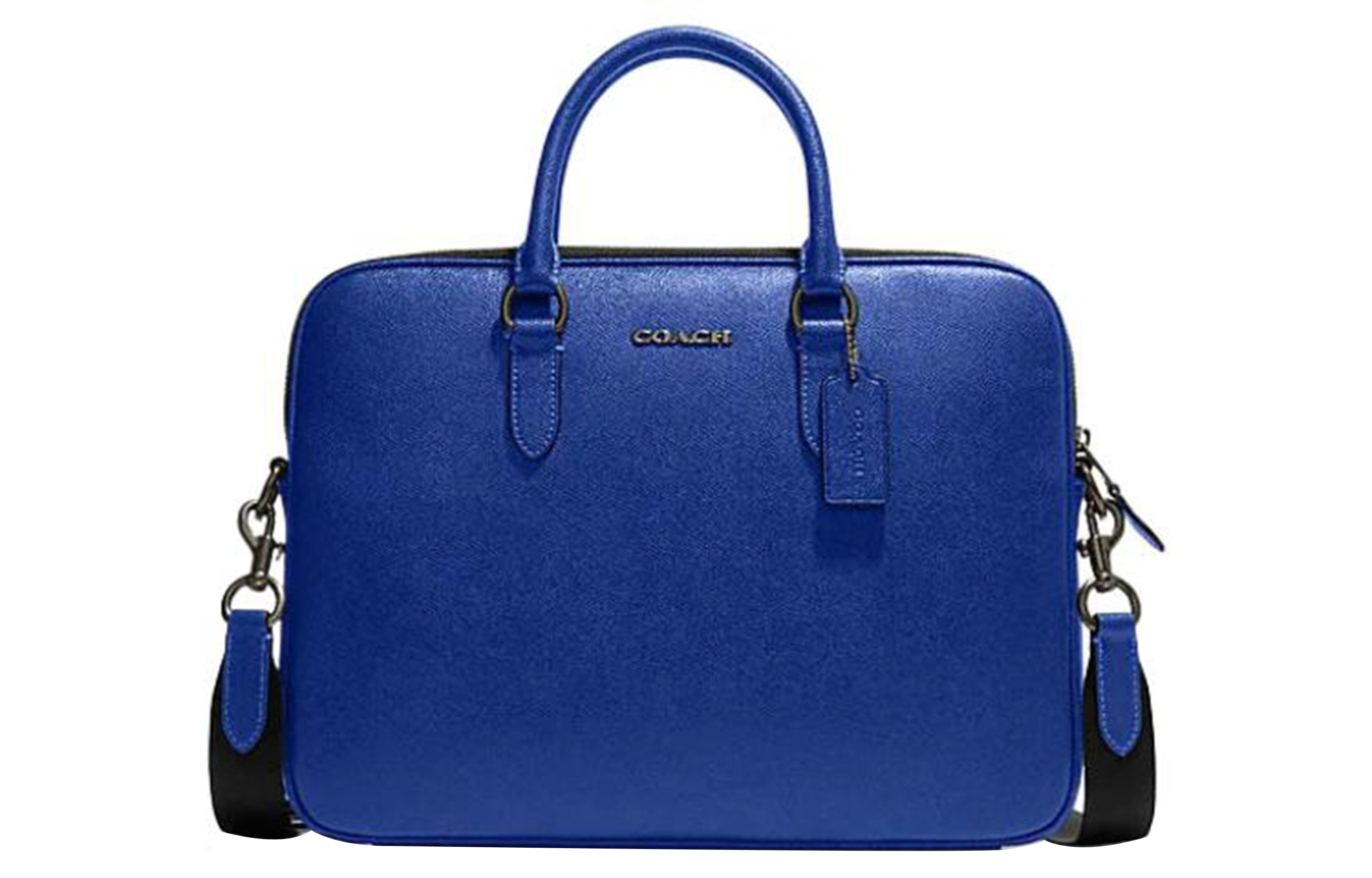 

COACH Мужской кожаный портфель, сумка-туба, синий