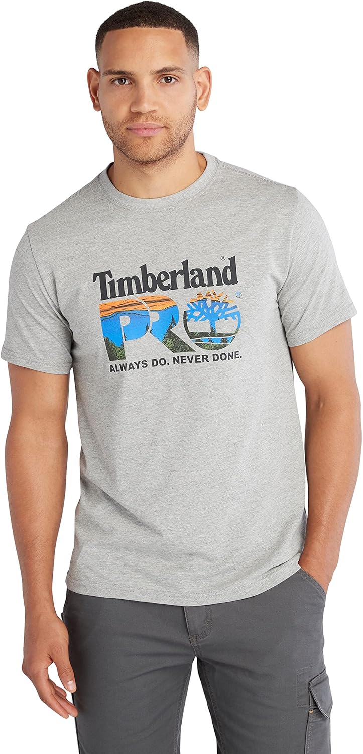 

Футболка Timberland PRO Unisex-Adult Core Chest Logo с коротким рукавом, Medium Grey Heather, Серый, Футболка Timberland PRO Unisex-Adult Core Chest Logo с коротким рукавом, Medium Grey Heather