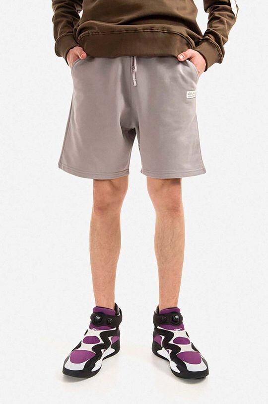 

Хлопковые шорты Alpha Industries, серый