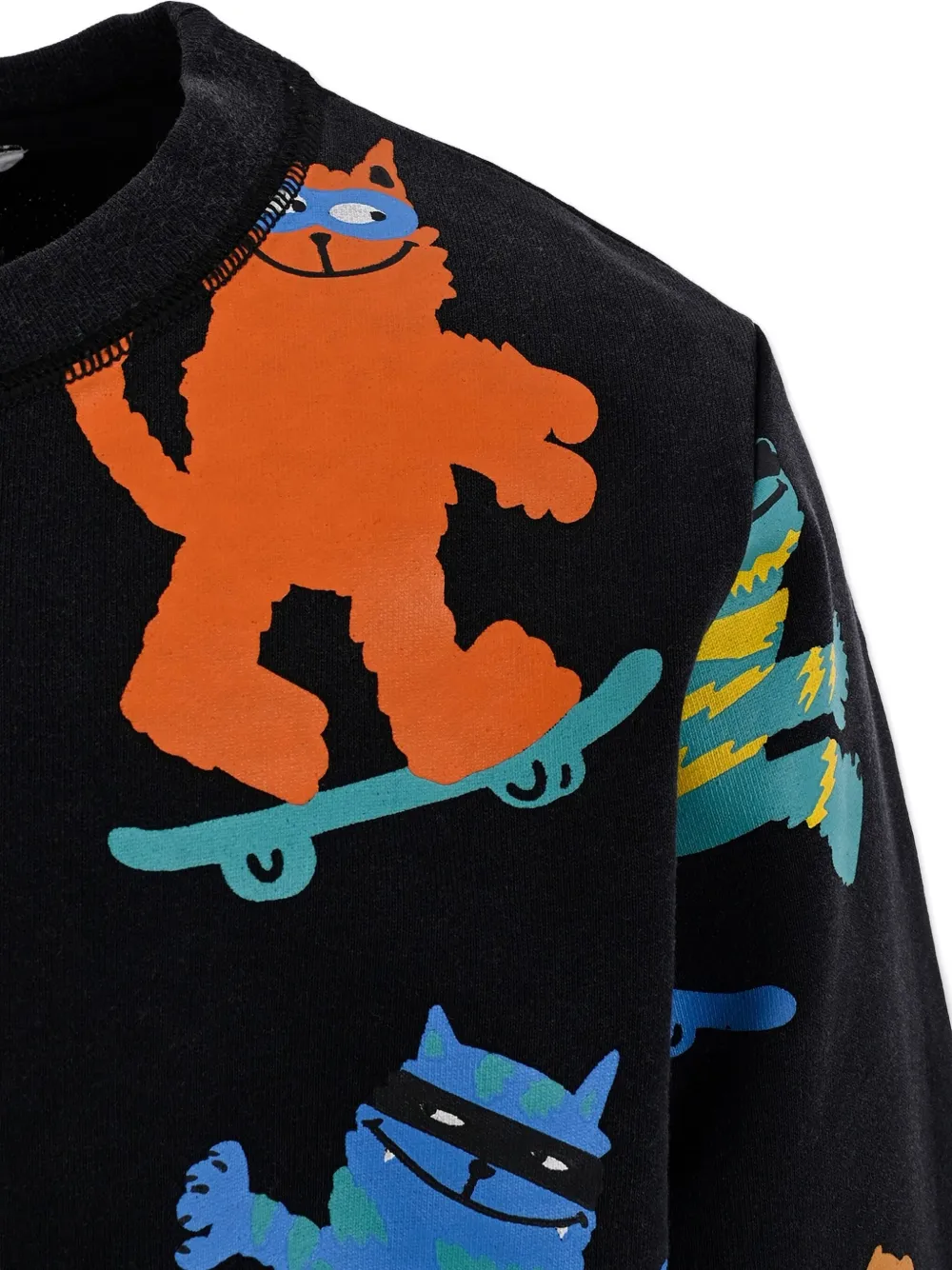 Комплект из топа и шортов с принтом Stella McCartney Kids, черный — фото 3