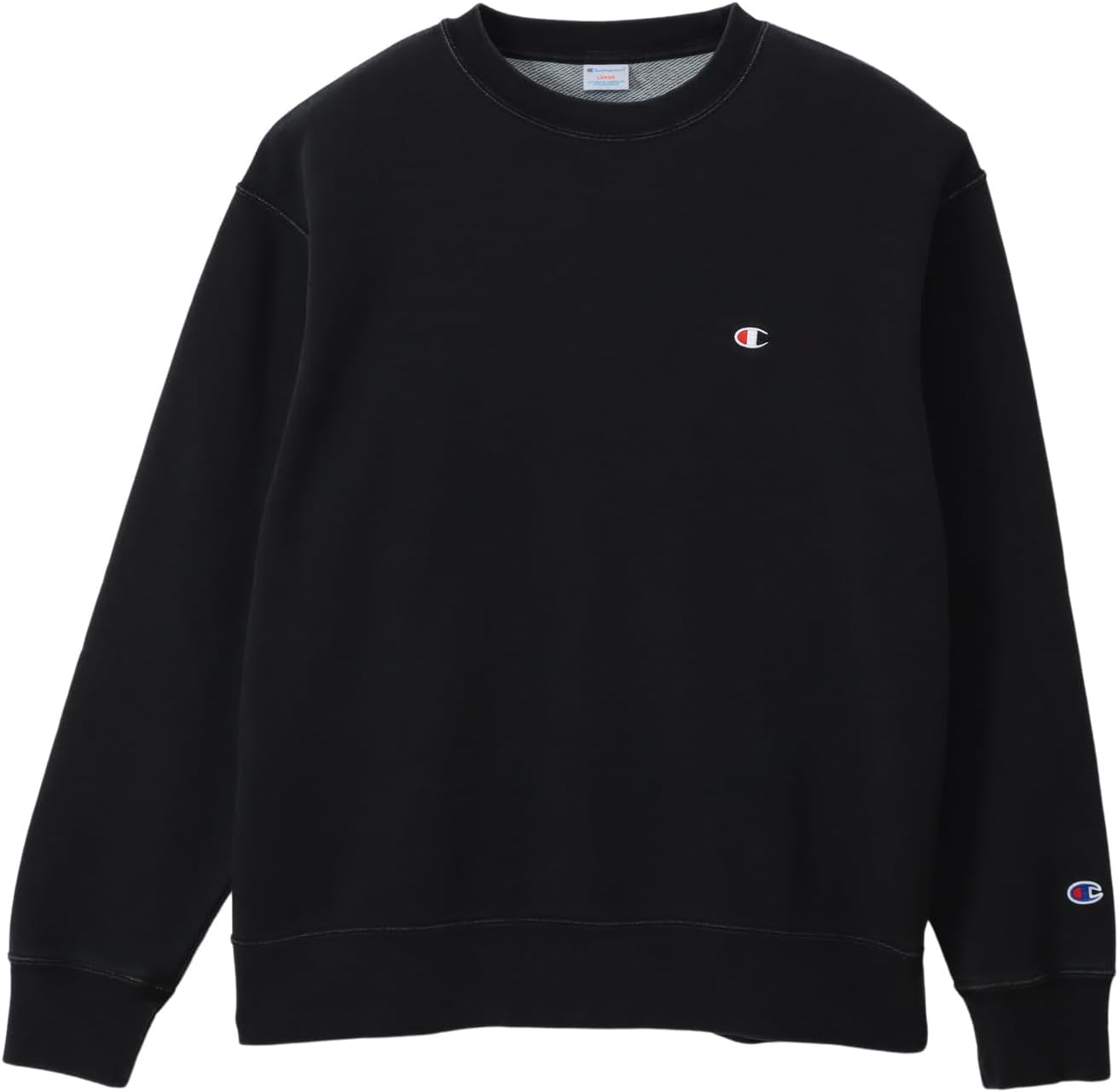 

Мужская толстовка Champion с длинным рукавом, 100% хлопок, свободный крой, круглый вырез, с логотипом, повседневный фасон, C3-B008, черный