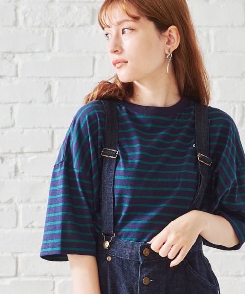 

Топ вышитый цветной Acro, темно-синий