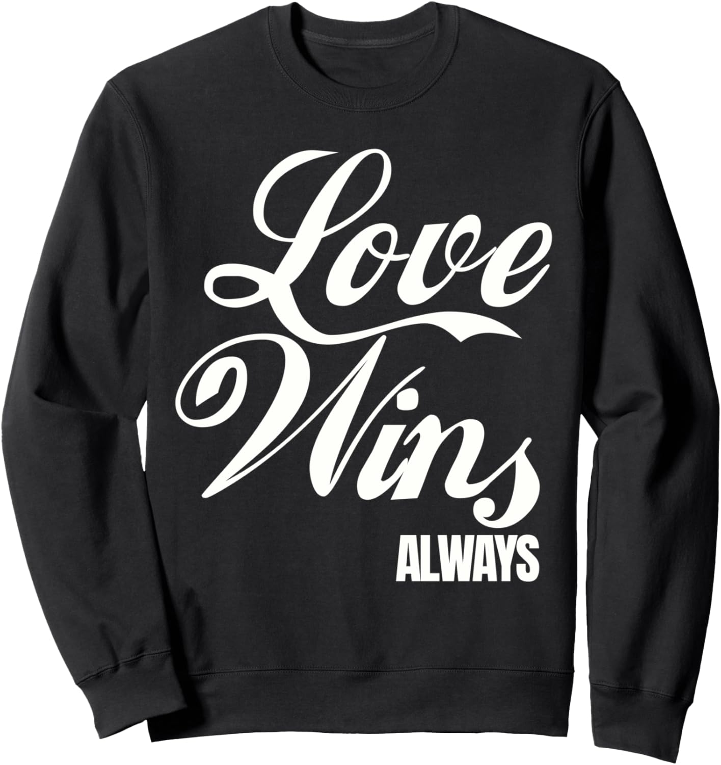 

Милая толстовка с надписью «Любовь всегда побеждает» (белый текст) Cute Love Wins Always White Text
