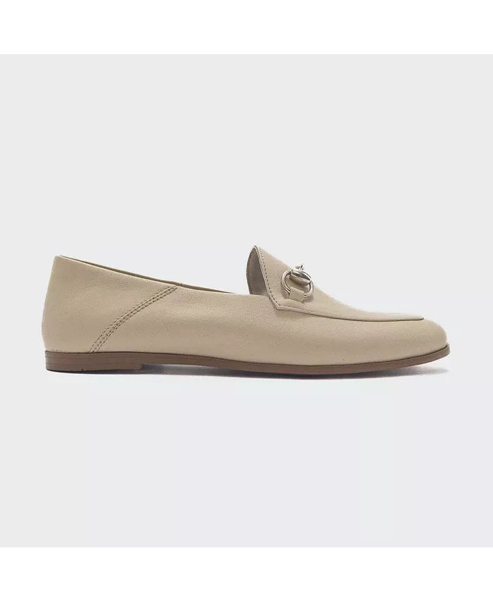 Пенни Лоферы с конской пряжкой из кожи Forever & Always Shoes, коричневый/бежевый — фото 4